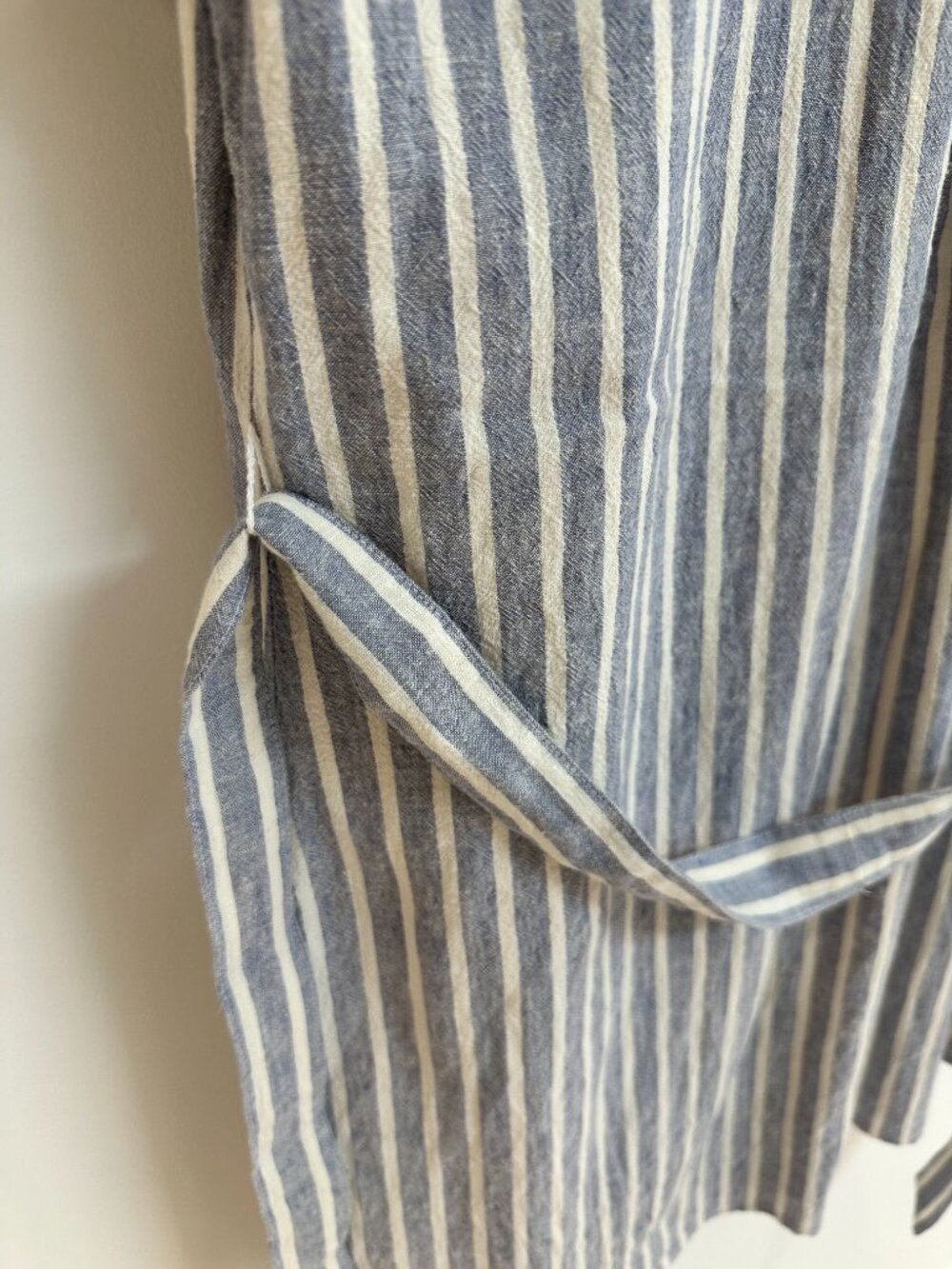 Abercrombie & Fitch Blue and White Striped Mini Shirt Dress - Picture 10 of 12